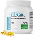 Bronson Omega 3 Fish Oil Triple Vahvuus 2720 mg, korkea EPA 1250 mg DHA 488 mg, ei-GMO raskas metalli Testattu, 360 Softgels