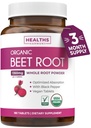 Luomujuurijauhe Tabletit - Extra Strength Beet Supplement Black Pepper Extract parantaa imeytymistä tukea sydämen Health typpioksidin tuotanto ja yleisurheilu suorituskykyä (3 kuukautta)