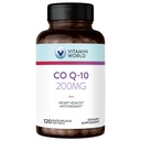 Vitamiini World CoQ10 200 mg Softgels, Coenzyme Q10 lisäravinteet antioksidantti tukea, Heart Health & Energy tuotanto, Gluteeniton, 120 Nopea julkaisu Softgels