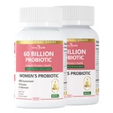 Probiootit ja prebiootit naisten pH Balance & Digestion - 60 miljardia emätinprobiootti kanssa Cranberry & D- Mannose Gut, virtsa, immuuni terveys, Vegan & non- GMO 180 kapselit