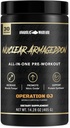 Anabolinen sodankäynti Nuclear Harmageddon Pre Treenout Powder Pre-Workout miehille & naisille L-sitrulliini, Beta Alanine Powder ja kofeiini (Orange Juice - 30 tarjoilua)