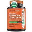 Organic Turmeeric Supplement Black Pepper Korkein Potenssi USDA Certified [Non-GMO Organic Curcumin 2115mg] Antioksidantti Joint & Immuuni tuki 120 tablettia