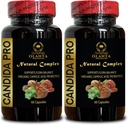 Candida Support Supplement - Luonnollinen ainesosat, kasviperäisten Wormwood Black Walnut Complex, Joint Support, Kattava Formula, Immuniteetti - 2 pullot 120 kapselia