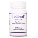 Optimox Iodoral 12, 5 mg täydennysosa - Jodisupplementti, naisten ja miesten kilpirauhasen tuki, lugol Solution pillereitä, kaliumjodide tabletteja, Daily Mineral Complex - 90