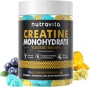 Nutravita Creatiini Monohydraatti Miehet ja naiset 5 g Creatiini Monohydraatti per tarjoilu - Sokeriton, Vegaani, Blueberry Ananas maku, 120