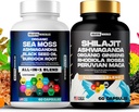 Kokonaisvaltainen Hercules Classic Combo Bundle - Sea Moss 3000mg, Black Seed 2000mg, Ashwagandha 1000mg, Shilajit 5000mg, Panax Ginseng 1500mg, Peruvian Maca 2000mg, Kaikki in 1 Lisät Pack