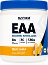 Nutricost EAA Powder 30 Tarjoilut (Peach Mango) - Essential amino acids - ei-GMO, Gluteeniton, Kasvisruoka Ystävällisesti