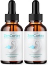 (2 pakkaus) ZenCortex - Zen Cortex korvadrops, ZenCortex Tinnitus Advanced Formula Supplement, Zen Cortex Kaikki luonnollinen kuulo tuki Formula täydentää korva Relief Vegan ainesosat (60 Servings)