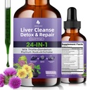 Maksan Cleanse Detox & Repair Liquid Drops - Milk Thistle, Voikukka, Psyllium Husk & Artisoke Supplement for Liver Health & Digestion - Sokeritonta Vegan Extract, 2 Fl Oz (30 Servings)