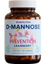 Cranberry D Mannose kapselit D Mannoosi karpalo, Hibiscus & Voikukka, 2000 mg/päivä Tuet virtsatie terveys & mukavuus 120 kasviskapselit