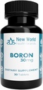 Boron 30mg Mineral Supplement - Soft-painetut tabletit Kilpirauhastuki Nopea imeytyminen Formula (30)