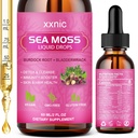 Sea Moss Advanced Liquid Drops, 3000mg Organic Sea Moss Liquid with Black Seed Oil & Irish Seamoss Gel, Raw Sea Moss Support Immuncy, Joint, Dgestive Health, 60mL-L8