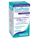 HealthAid TravelProbio 20 miljardia PMY Probiootti Saccharomyces boulardii + Prebiootti (FOS), Acid & Bile-Resistant 