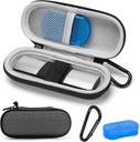 Asia KardiaMobile 1L 6L Henkilökohtainen EKG-monitori, Hard Travel Carrying Case varten AliveCor Kardia Heart Monitor EKG/ECG, Kannettava Heart Rate Monitor Bag Storage Järjestin Pill Box & Carabiner Clip