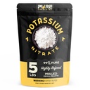 Kaliumnitraatin pellettejä, 99% puhdasta, puiden kantojen poistoainetta, kasveja, ruohoa, sisä- ja ulkoilmaa, nurmikon hoitoa, teollisuusasteita, prilledoituja, 5 kg