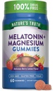 Nature's Truth Melatoniinin kanssa Magnesium Gummies ... 60 Count ...