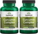 Swanson Curcumin Complex - kasviperäisten täydentää tukee yhteistä terveyttä, liikkuvuutta ja fyysistä toimintaa - Standardoitu BioPerine maksimaalisen imeytymisen - (120 kasviskapselit) (2 pakkaus)