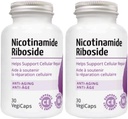 Nikotinamidi Ribosidi - 300 mg Nikotinamidi Ribosidi (NR) per annos, 400 mg Coenzyme Q10 Ubikinoni, 30 VegiCaps per pullo (60 kapselia - pakkaus 2)