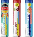 T&D German Mineral Plus Package 60 Tarjoilut - Vegan, Zero Sugar - Drink Juomatabletit - Rauta, Kalsium, Magnesium Pharma - Valmistettu Saksassa