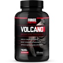 Force Factor Volcano Pre Treout Typpioksidi Booster täydentää miesten Creatiini ja L-Citrulline Boost ja energia, Ohje Rakenna lihas, Parempi Pumppaus ja harjoitus, 120 kapselia