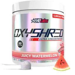 EHP Labs OxyShred Pre Treenout Powder - Preworkout Powder with L Glutamiini & Acetyl L Carnitine, Energy Boost Drink - Juomavesimeloni, 60 tarjoilua
