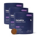 PetLab Co. Probiootit koirille, Tuki Gut Health, Satunnainen ripuli, Ruoansulatuskanavan allergiat - Pork Flavor - 30 Soft Chews - Pakkaus May Vary (Value 3-Pack)