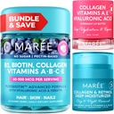 MAREE B1-vitamiini Thiamine Gummies, Lip Mask, Face Moisturizer - A, E, D, C-vitamiinit - Kollageeni & Hyaluronic Acid, Retinol-kompleksi iholle, kynnet, Hiukset - Maski kuiville huulet - Anti-Aging Cream