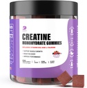 Creatiini Gummies - Creatiini Monohydraatti Gummies miesten ja naisten - 5 g Creatiini Monohydraatti per tarjoilu- lisätä Focus, vahvuus, Endurance -Rakennettu lihas, sokeriton, vegaaninen, ei-GMO 120 Ct