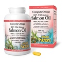 Complete Omega by Natural Factors, Wild Alaskan Salmon Oil, Tukee sydän- ja aivoterveys Omega-3 DHA ja EPA, 180 softgels (180 annosta)