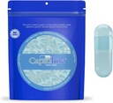 Capsuline Spirulina värillinen Koko 0 Tyhjät vegaaniset kapselit Sininen/sininen - 100 Count - Kasvissyöjä Tyhjä pilleri kapselit - DIY Vihanneskapselin täyte - Kasvispilleri kapselit - Kosher ja Halal Certified