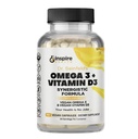 Tylsä ravitsemus Vegaani Omega 3 ja D3-vitamiini täydentää 90Ct