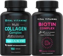 Elintoiminnot Multi Collagen pillereitä + Biotin Complex pillereitä