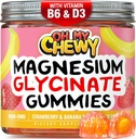 Center-Filled Magnesium Glycinate Gummies 400MG - Korkea Imeytyminen lapsille, Teini-ikäiset & aikuiset - Supplement for Sleep, Rauhoitu ja lihasrelaksaatio B6 & D3 - Gluteeniton & Vegan Friendly - 120 Count