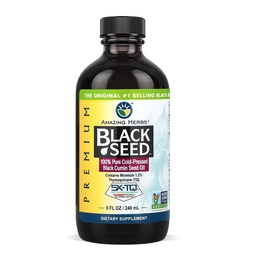 Fantastiska örter Premium Black Seed Oil - Cold Pressed Nigella Sativa Aids in Digestive Health, Immune Support, Brain Function, Joint Mobility, Gluten Free, Non GMO - 8 Fl Oz