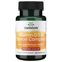 Swanson- vitamiini D & Boron 60 kapselia