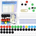 136kpl Organic Chemistry Molecular Model Set for Student and Teacher Inorganic & Organic Academic Chemistry Education 59 Atomit & 76 Linkit Bondit & 1 Link Atomit Poistaja