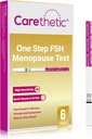 [6 Pack] Carethetic Menopause Test Kit - Rapid FSH testiliuskat at-home Menopause Stage seuranta, korkea-herkkyys tulokset