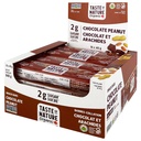Luonnon maku - Organic 2g Sugar Chocolate Peanut - Low Sugar Välipala ja aamiaisbaari, Korkeakuituinen energiabar - 16 Count Snack Pack