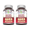 Amazing Formula Quercetin 800mg kanssa bromelain 165 mg, 120 kasviskapselit täydentää (pakkaus 2) - ei-GMO - Gluteeniton - tukee yleistä terveyttä ja hyvinvointia