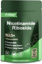 Airboy NAD täydennysosa Nikotinamidi Ribosidi Resveratrol & Quercetin 900 mg, NMNH Vaihtoehto miehille ja naisille Tuki anti-aging, energia, Focus - 80 kapselia