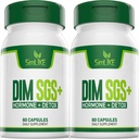 DIM SGS + - Hormoni + Detox,Encourages Normal Estrogeeni Metabolia, Hormonitasapaino, Hormonaalinen akne täydentää, Menopause Support,Apua Control ruokahalu,Promotes Detoxification(2 pakkausta)