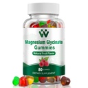 Magnesium Glycinate Gummies 400 Mg, sokeriton magnesium Gummies lapsille ja aikuisille L-treonaatti, kalsium ja vitamiinit B6+D3, 80 kreivi magnesium Glycinate Gummy Mixed Fruits