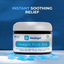 Heksagels Plus Aloe Vera - Advanced Healing Hydrogel Pads varten läpipainopakkausten ehkäisy & rauhoittava Burn Care - Jalka, kanta, varvas, & nilkkasuojaus, pakkaus 200, 1 tuuman Patches, by Medagel, Paraben Free