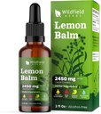 2 Lemon Balm Extract Drops Liquid 2000mg (Melissa officinalis) Yrtti Absorbs Parempi kuin kapselit, 2 kuukauden tarjonta, 84 Tarjoilut, Alkoholiton Tincture - 2 Oz, pakkaus 2