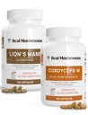 Lions Mane (120ct) ja Cordyceps (120ct) Kapselit Bundle - sieni täydentää kognition, energian ja kestävyyttä