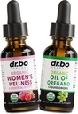 Hormoni Balance for Women & Oregano Oil Organic Liquid Drops - Naisten wellness Organic Hormonal Balance & Menstrual Cramp Periodi Support - Öljy Oregano Drops Tincture Extract Cleanse Detox