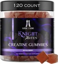 Sokeriton kreatiini Monohydraatti 5g miehille ja naisille, purukumi Creatiini Monohydraatti lihaksen kasvua ja elpymistä, vegaaninen, Mixberry maku, 120