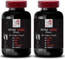 Kalsiumalfa-ketoglutaraatti - NITRIC OXIDE BOOSTER - Typpioksidijauhe L-arginiini, Lihaspumppu, voimaharjoittelu, kunto, urheilullinen boost, GKG täydentää 2 pullo 180 tablettia